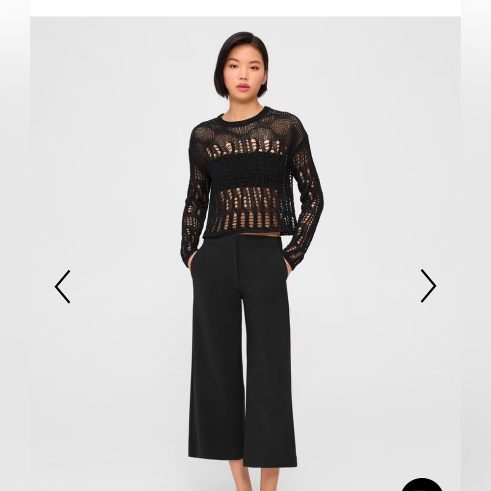 THEORY Wide Leg Cropped Velio Fixture Ponte pants